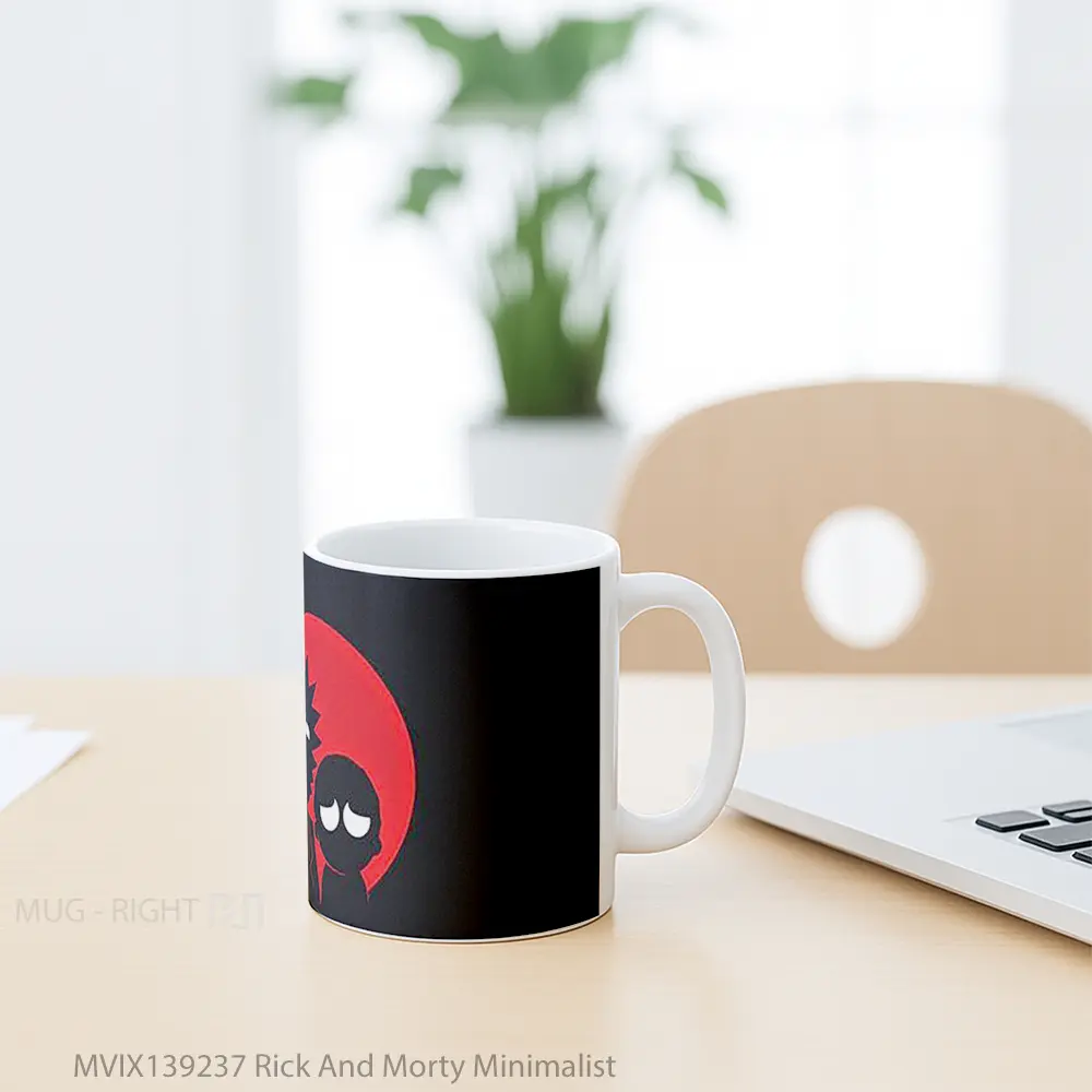 Mug Rick And Morty Minimalist Gelas Seni Modern - All-side / Desain