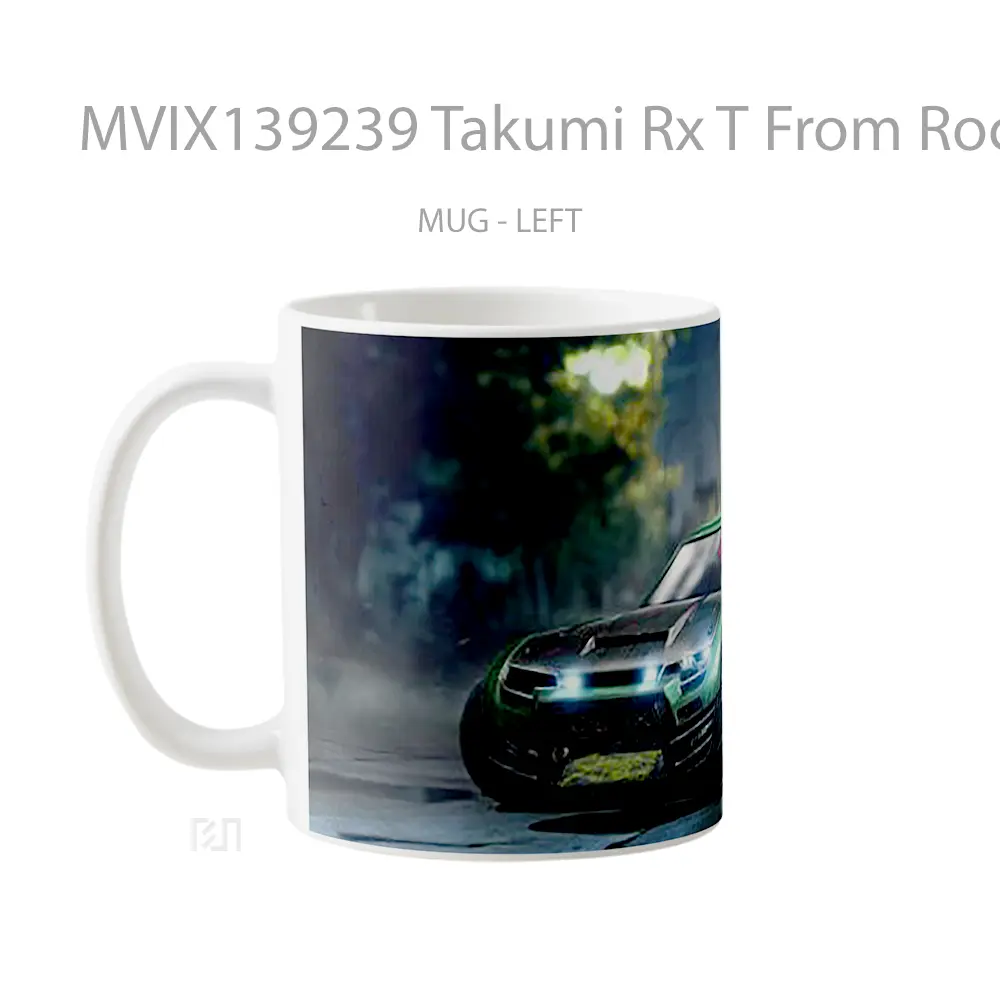 Mug Takumi Rx T From Rocket League Artwork V1 Gelas Seni Modern - All-side / Desain