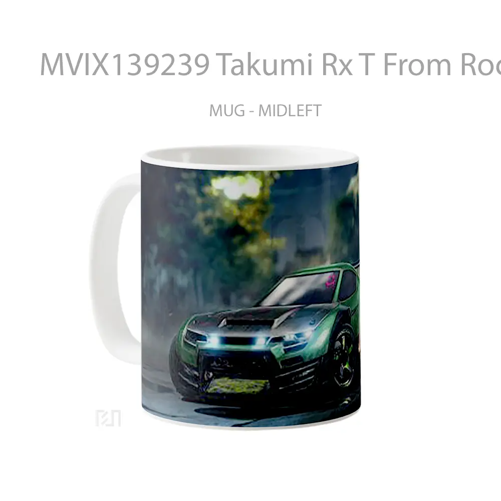 Mug Takumi Rx T From Rocket League Artwork V1 Gelas Seni Modern - All-side / Desain