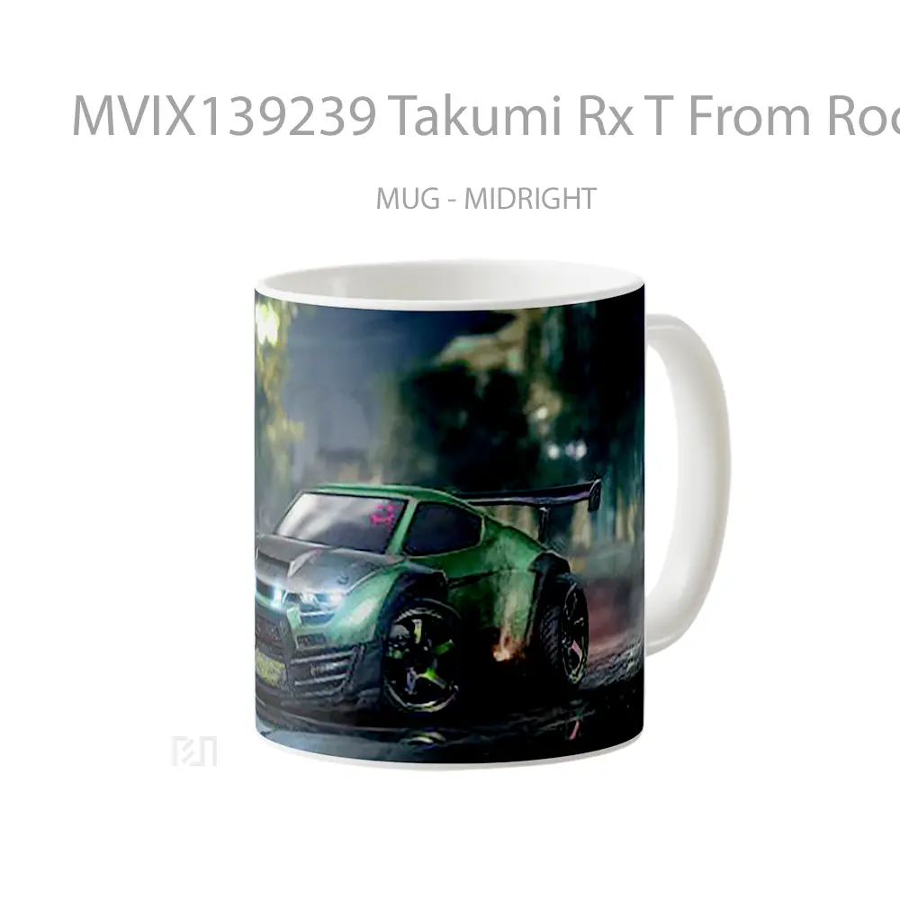 Mug Takumi Rx T From Rocket League Artwork V1 Gelas Seni Modern - All-side / Desain