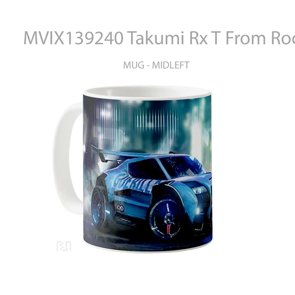 Mug Takumi Rx T From Rocket League Artwork V2 Gelas Seni Modern - All-side / Desain