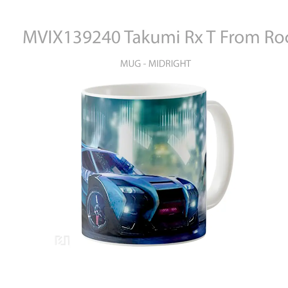 Mug Takumi Rx T From Rocket League Artwork V2 Gelas Seni Modern - All-side / Desain
