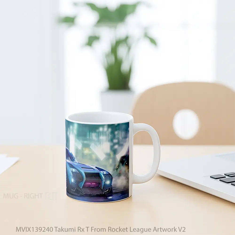 Mug Takumi Rx T From Rocket League Artwork V2 Gelas Seni Modern - All-side / Desain