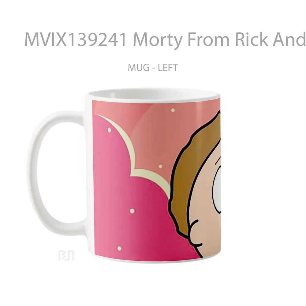 Mug Morty From Rick And Morty Gelas Kartun - All-side / Desain