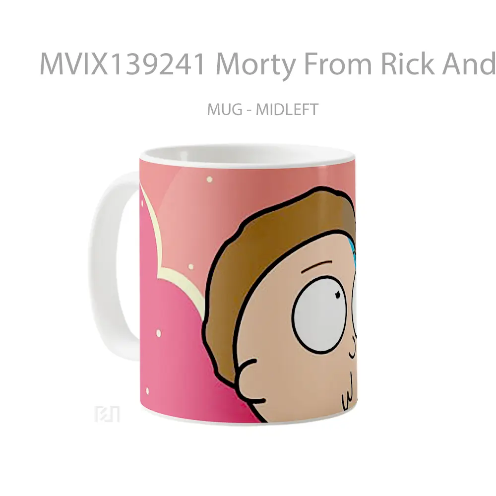 Mug Morty From Rick And Morty Gelas Kartun - All-side / Desain