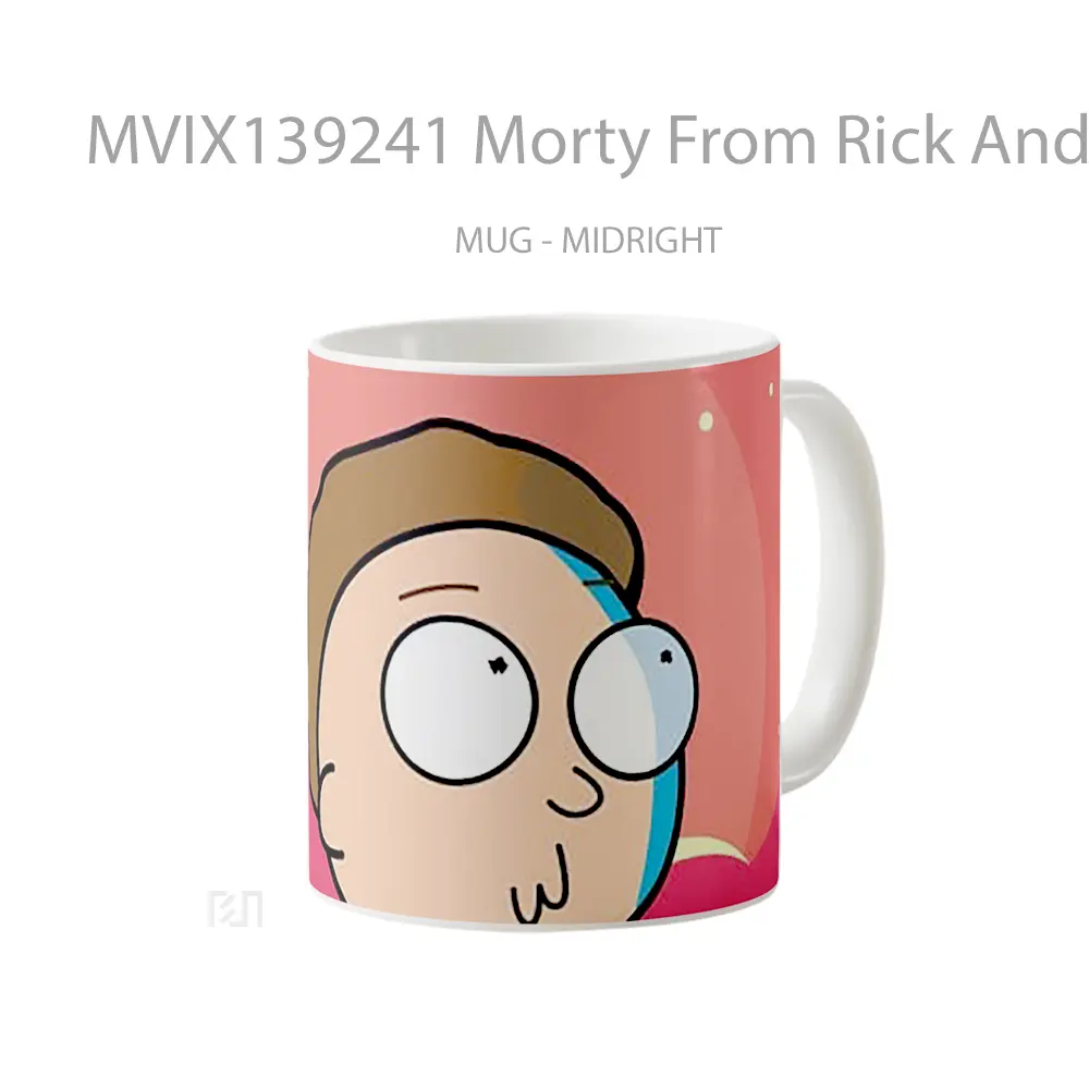 Mug Morty From Rick And Morty Gelas Kartun - All-side / Desain