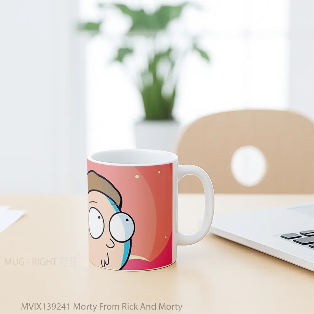 Mug Morty From Rick And Morty Gelas Kartun - All-side / Desain