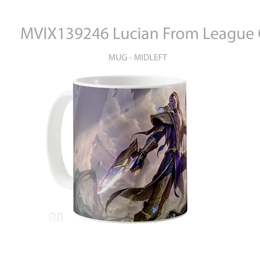 Mug Lucian From League Of Legends Cangkir Gamer - All-side / Desain