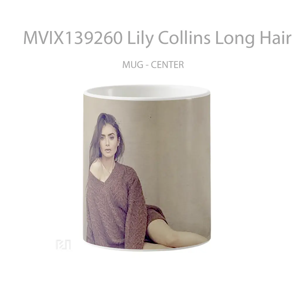 Mug Lily Collins Long Hair Gelas Keramik Unik