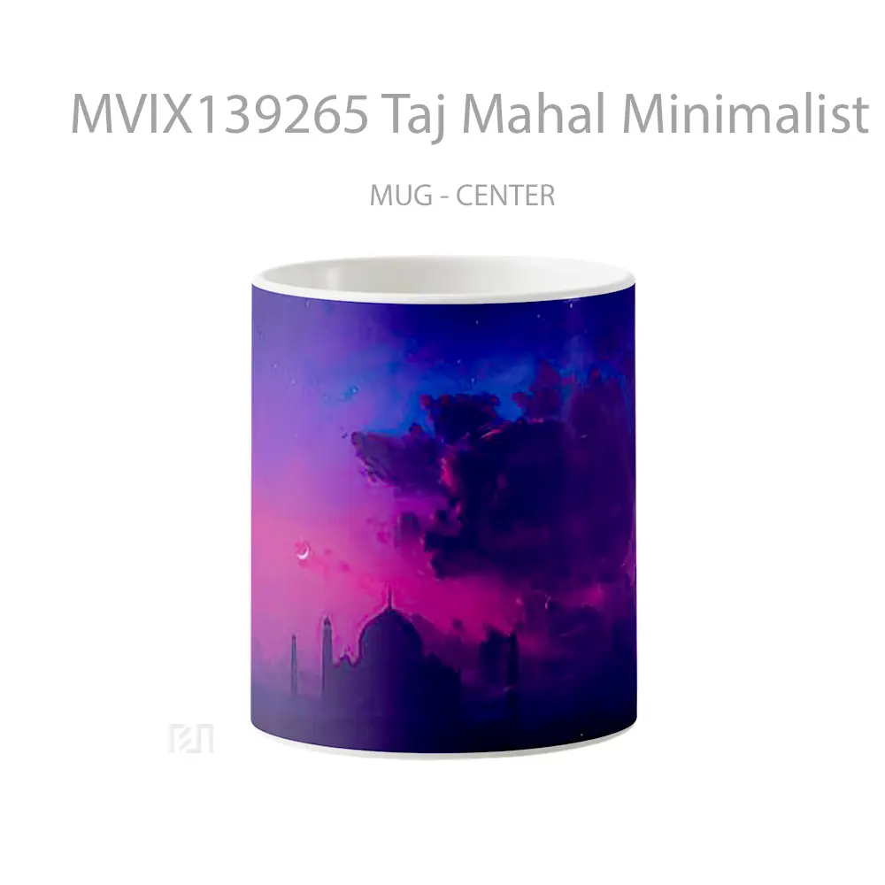 Mug Taj Mahal Minimalist Style Gelas Seni Modern