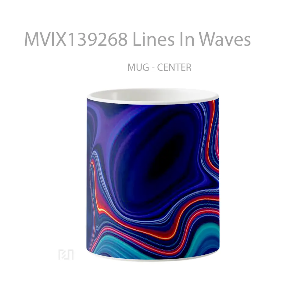 Mug Lines In Waves Gelas Keramik Unik