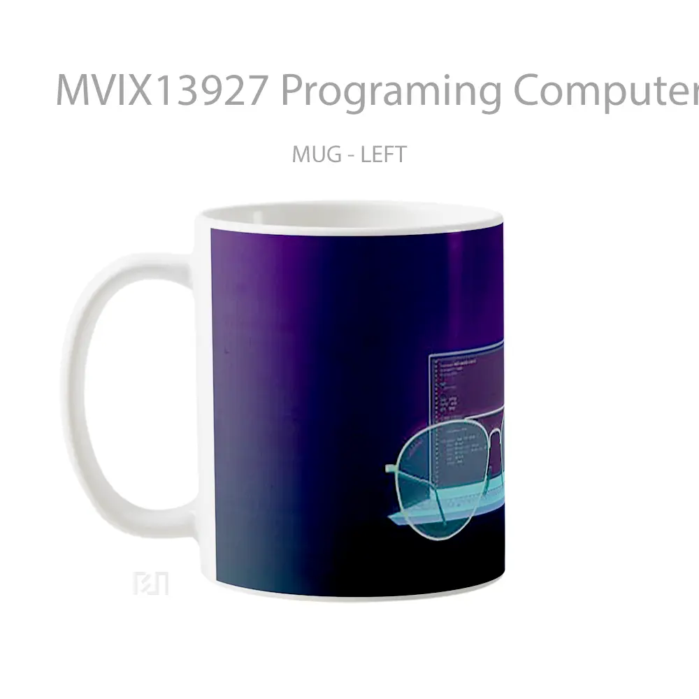 Mug Programing Computer And Glasses Gelas Keramik Unik - All-side / Desain