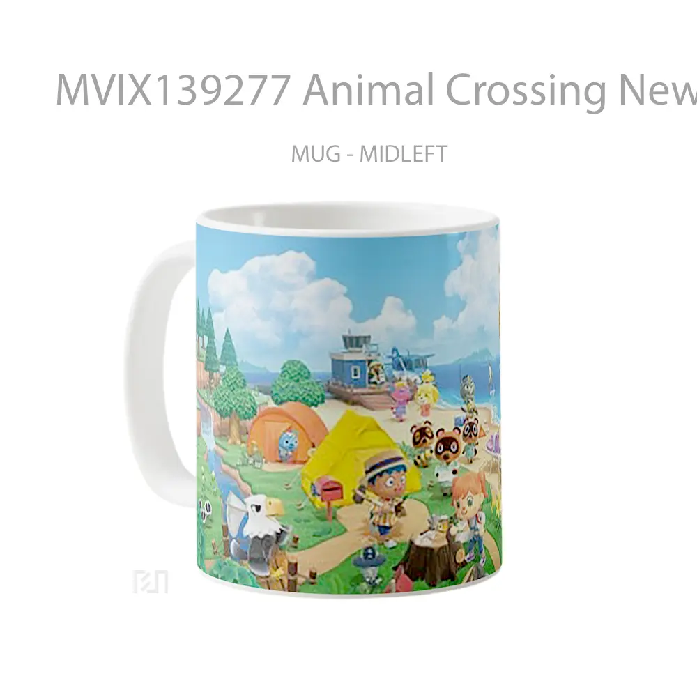 Mug Animal Crossing New Horizons V4 Gelas Hewan Lucu - All-side / Desain