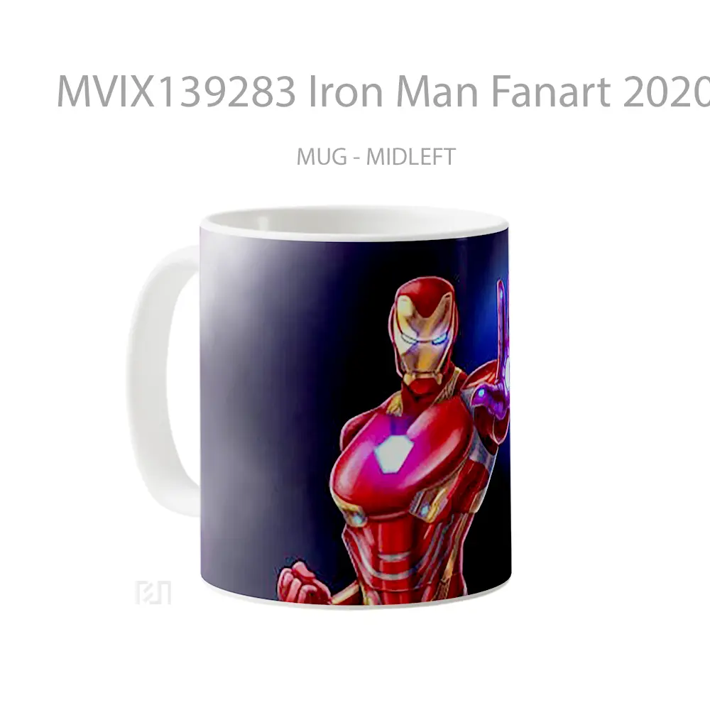 Mug Iron Man Fanart 2020 Gelas Superhero - All-side / Desain