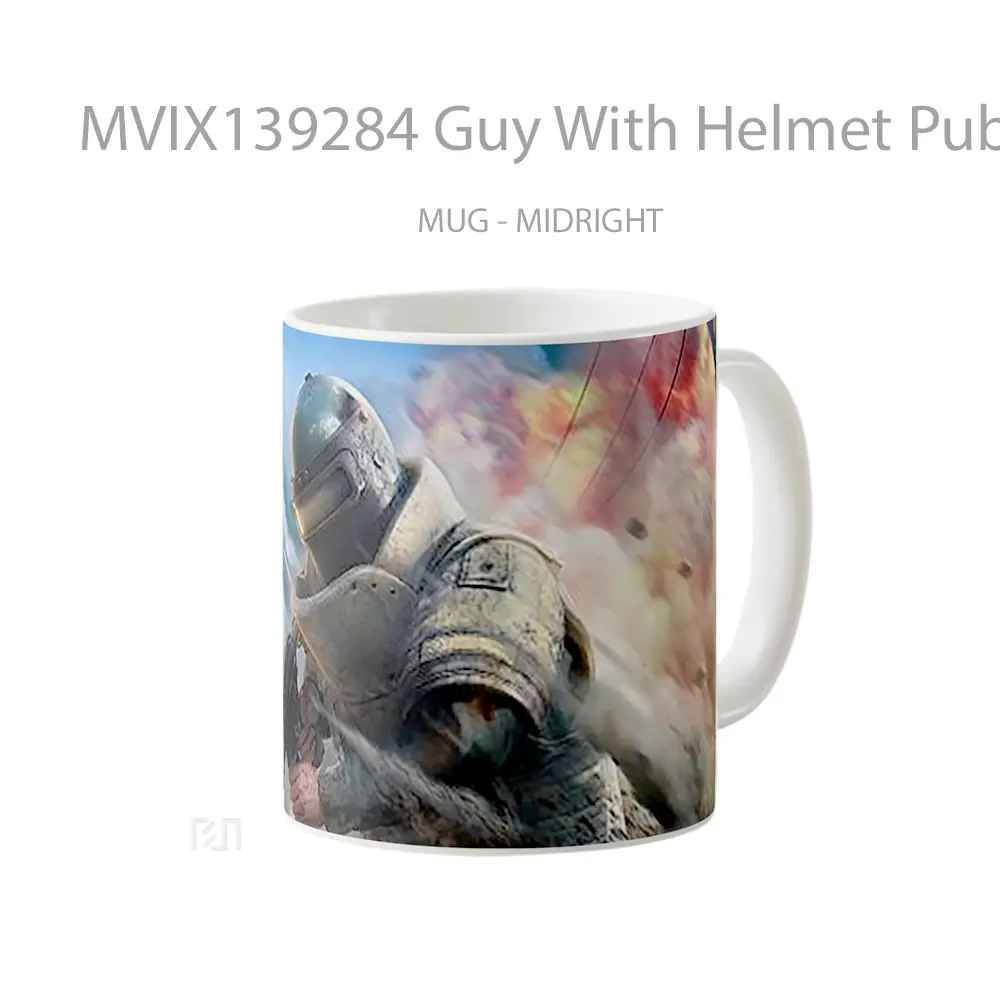 Mug Guy With Helmet Pubg 2020 Cangkir Gamer - All-side / Desain