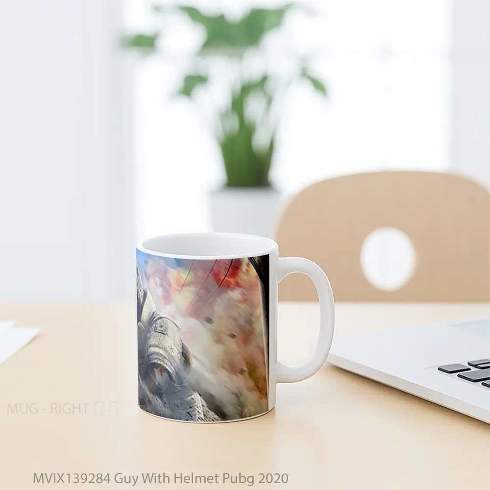 Mug Guy With Helmet Pubg 2020 Cangkir Gamer - All-side / Desain