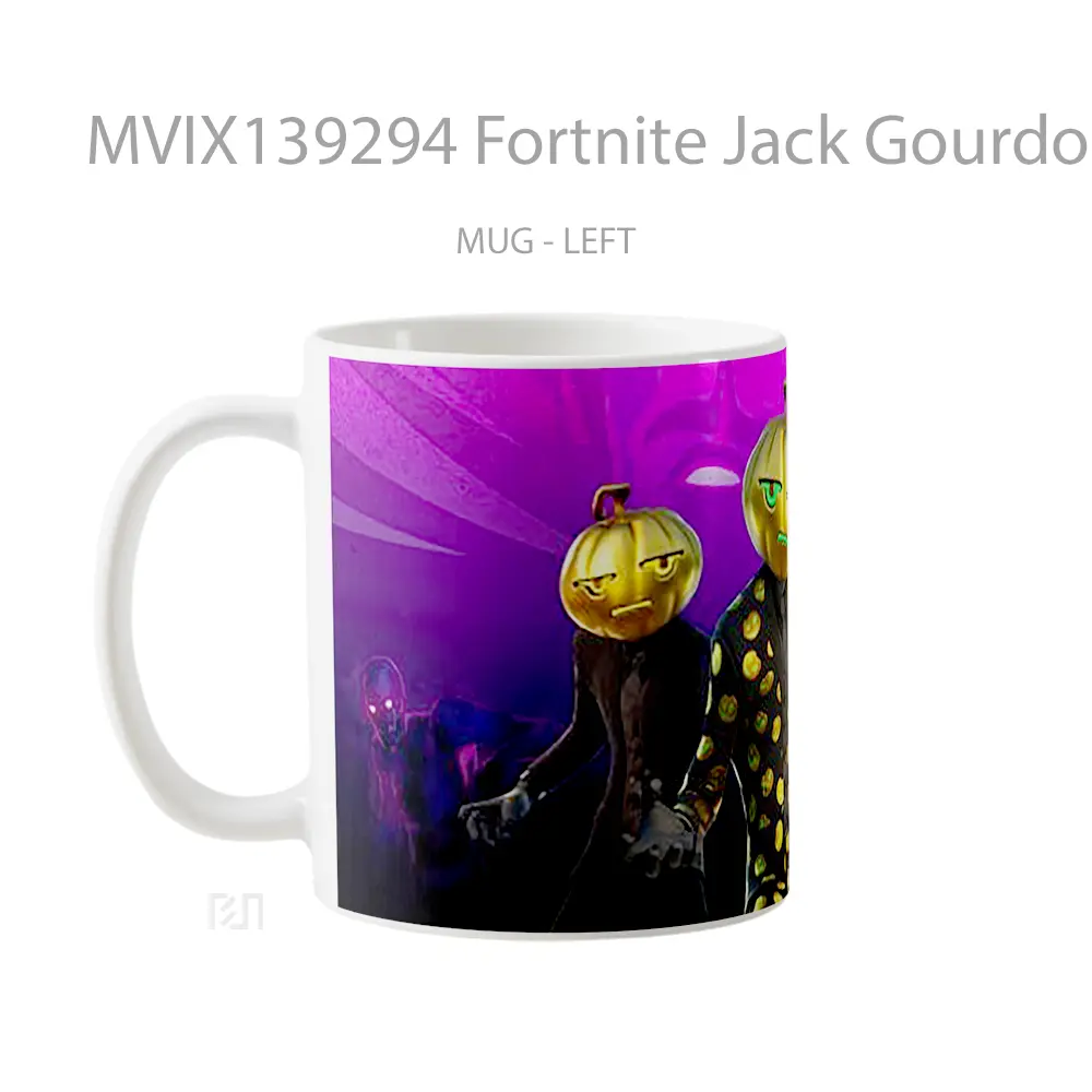 Mug Fortnite Jack Gourdon Skin Halloween Cangkir Gamer - All-side / Desain