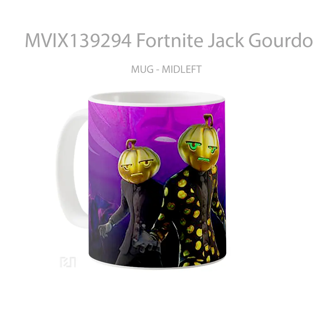 Mug Fortnite Jack Gourdon Skin Halloween Cangkir Gamer - All-side / Desain