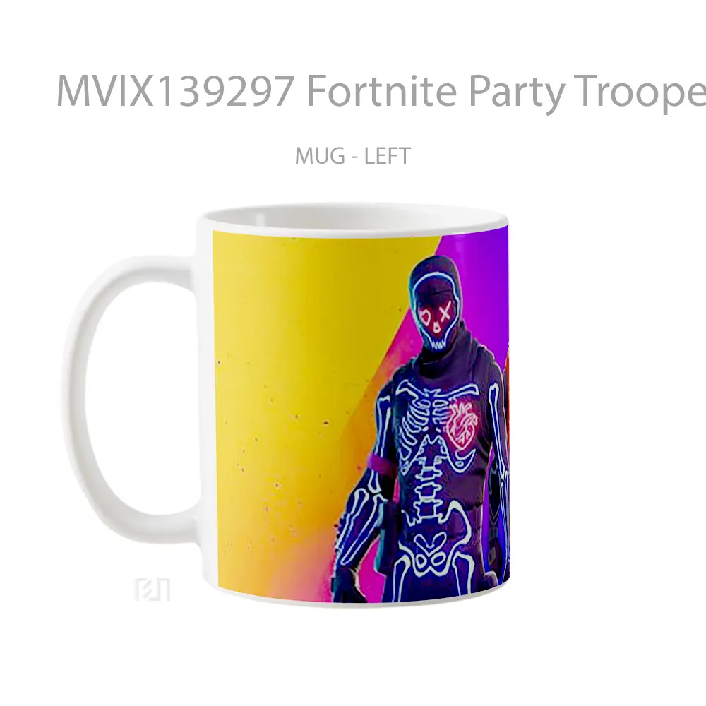Mug Fortnite Party Trooper Skin Halloween Outfit Cangkir Gamer - All-side / Desain