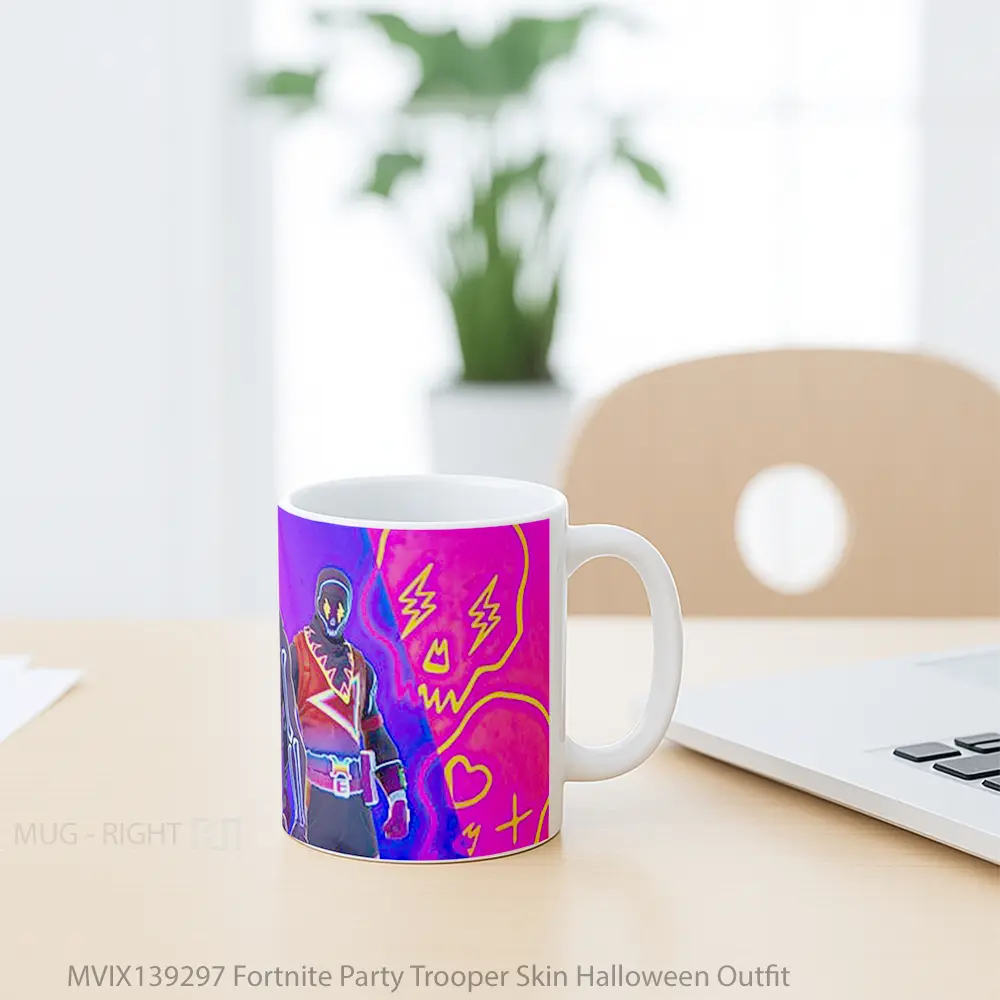 Mug Fortnite Party Trooper Skin Halloween Outfit Cangkir Gamer - All-side / Desain