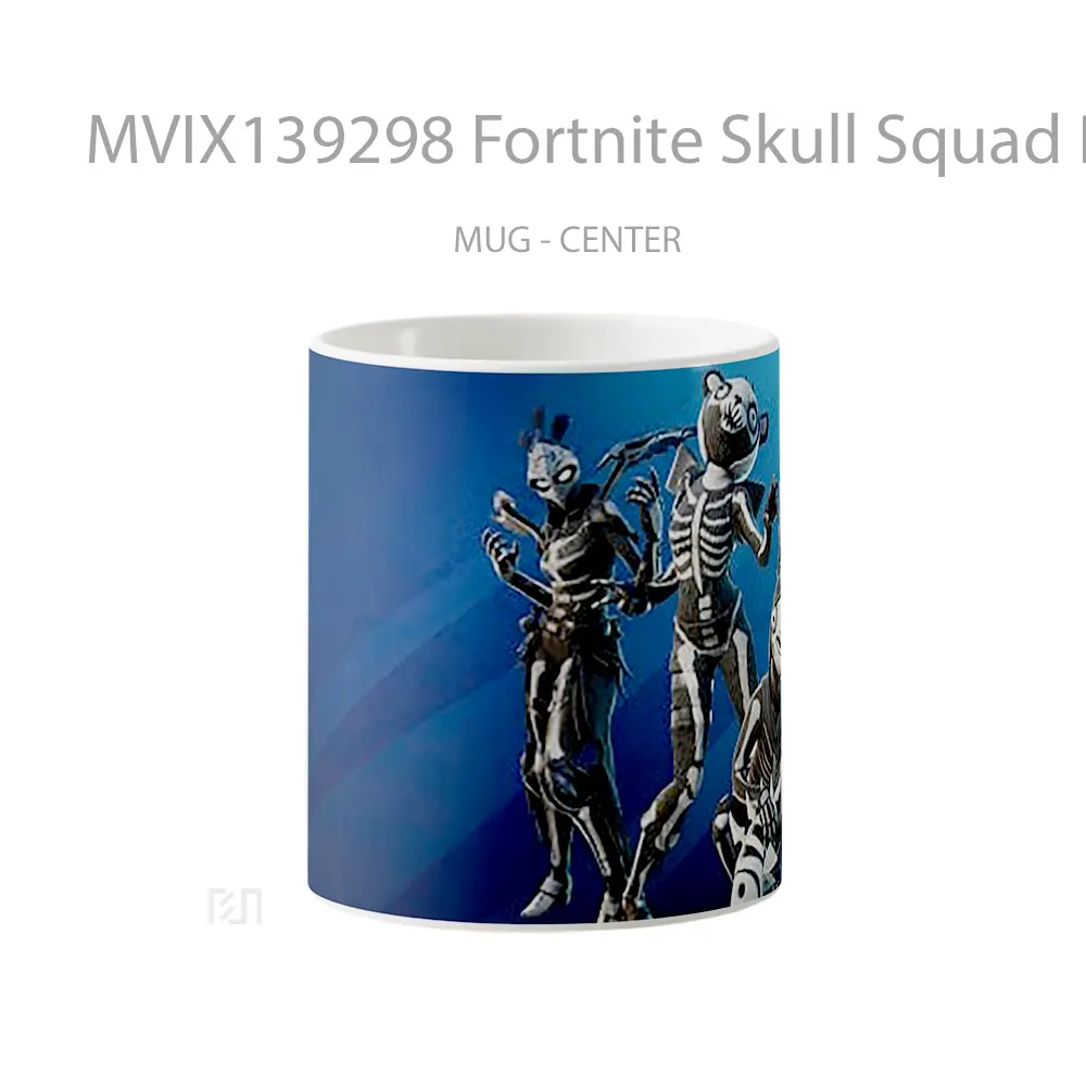 Mug Fortnite Skull Squad Pack Skins Halloween Outfits Cangkir Gamer