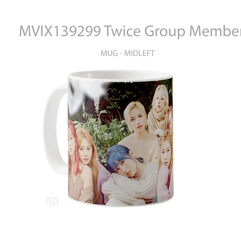 Mug Twice Group Members Gelas Keramik Unik - All-side / Desain