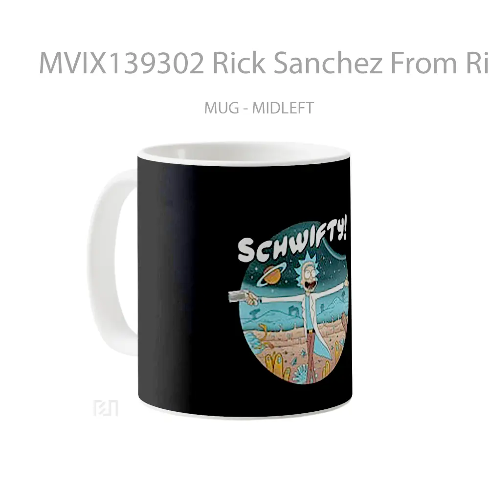 Mug Rick Sanchez From Rick And Morty Schwifty Gelas Kartun - All-side / Desain