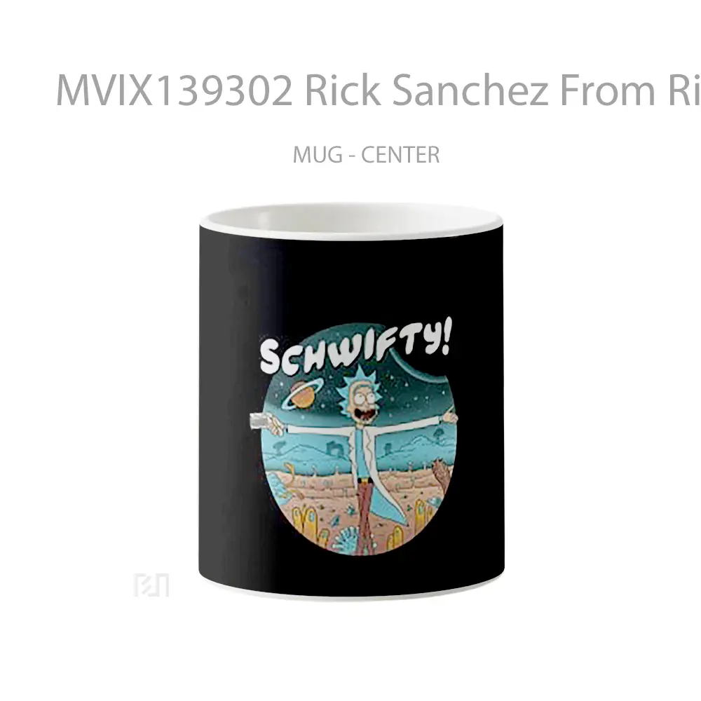 Mug Rick Sanchez From Rick And Morty Schwifty Gelas Kartun