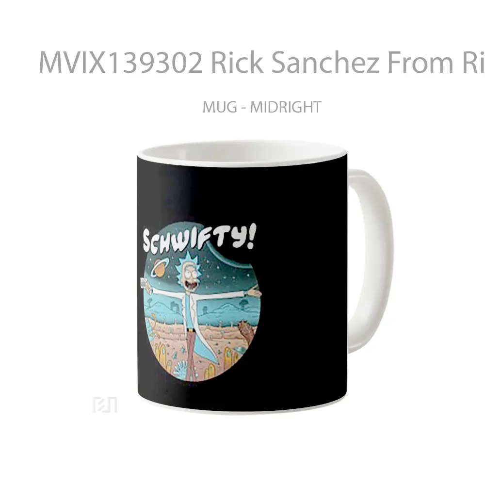 Mug Rick Sanchez From Rick And Morty Schwifty Gelas Kartun - All-side / Desain