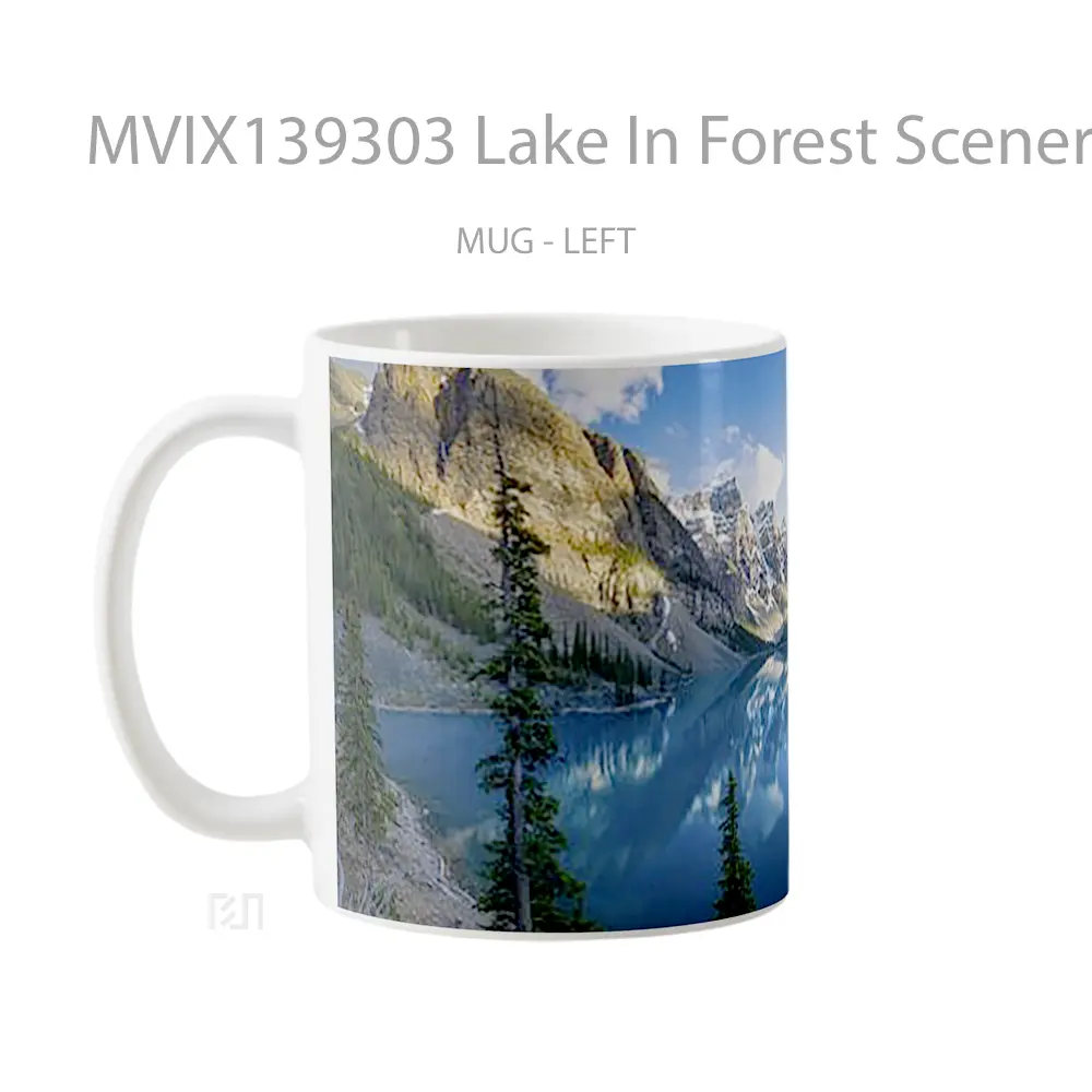 Mug Lake In Forest Scenery Alberta Canada Gelas Pemandangan Alam - All-side / Desain