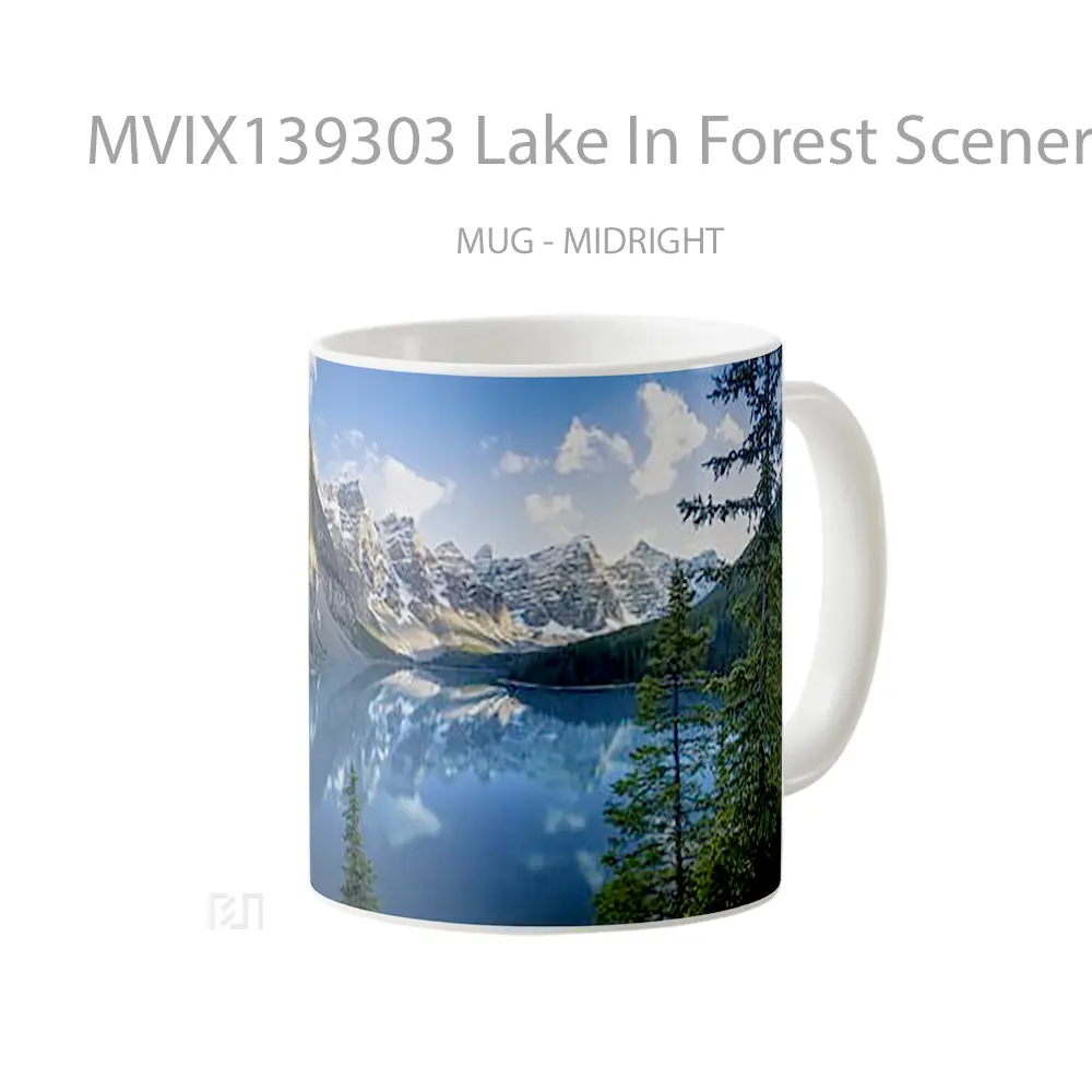 Mug Lake In Forest Scenery Alberta Canada Gelas Pemandangan Alam - All-side / Desain