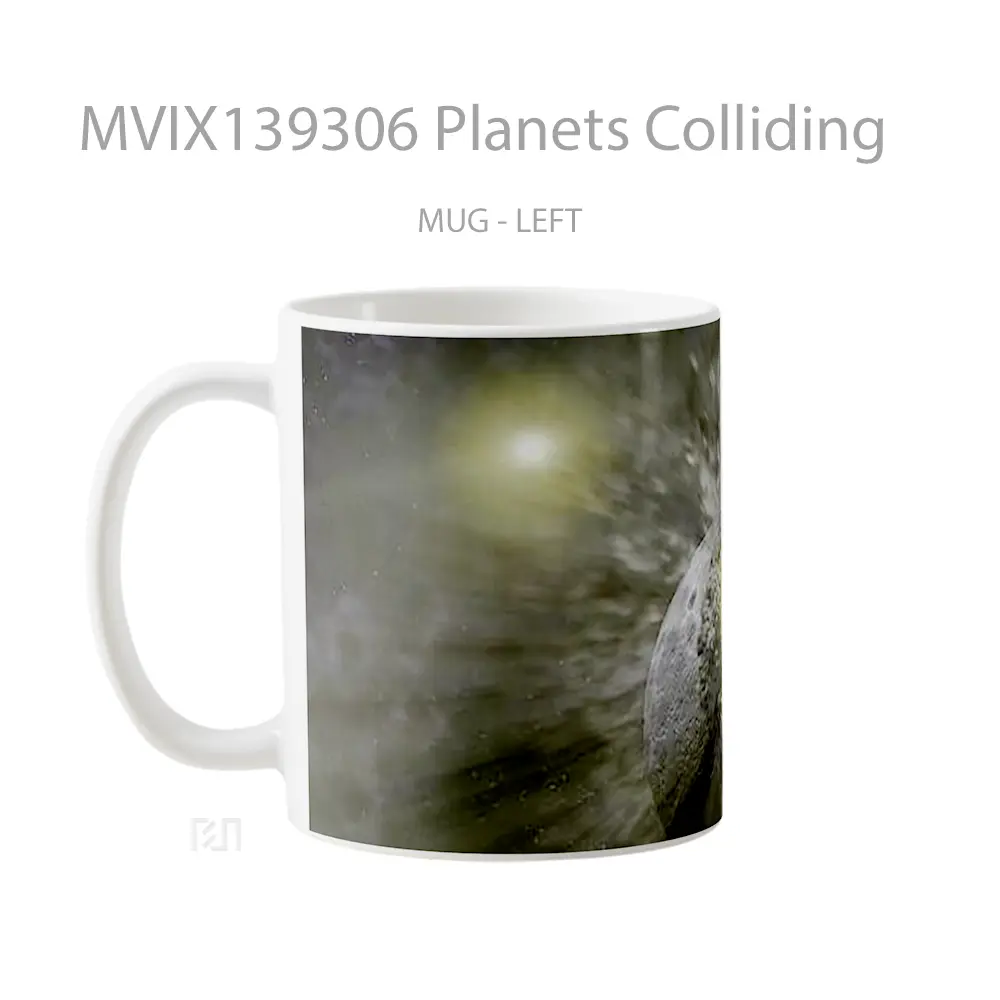 Mug Planets Colliding Gelas Astronomi - All-side / Desain