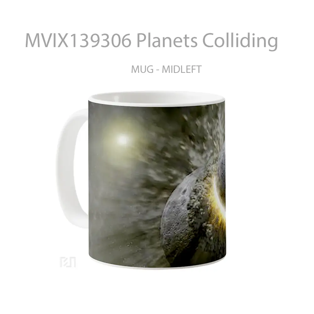 Mug Planets Colliding Gelas Astronomi - All-side / Desain