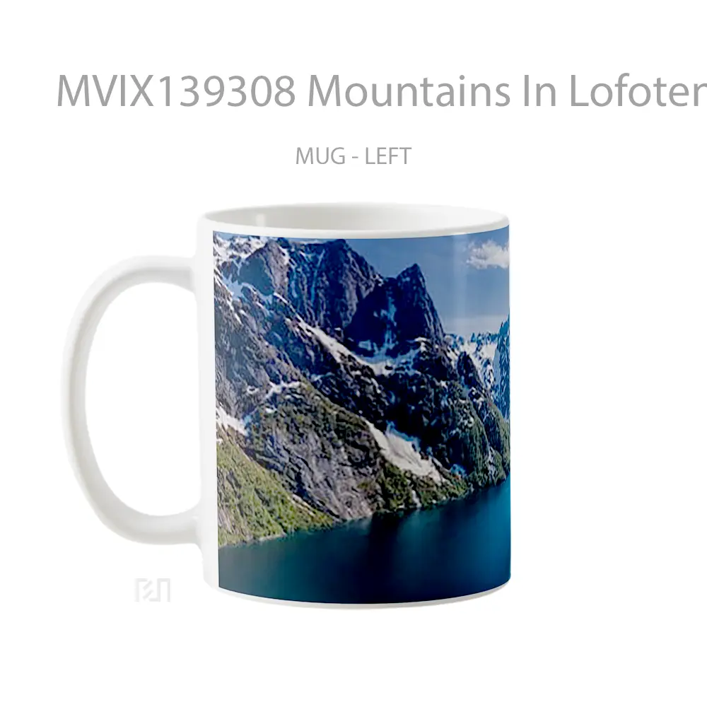 Mug Mountains In Lofoten Norway Gelas Pemandangan Alam - All-side / Desain