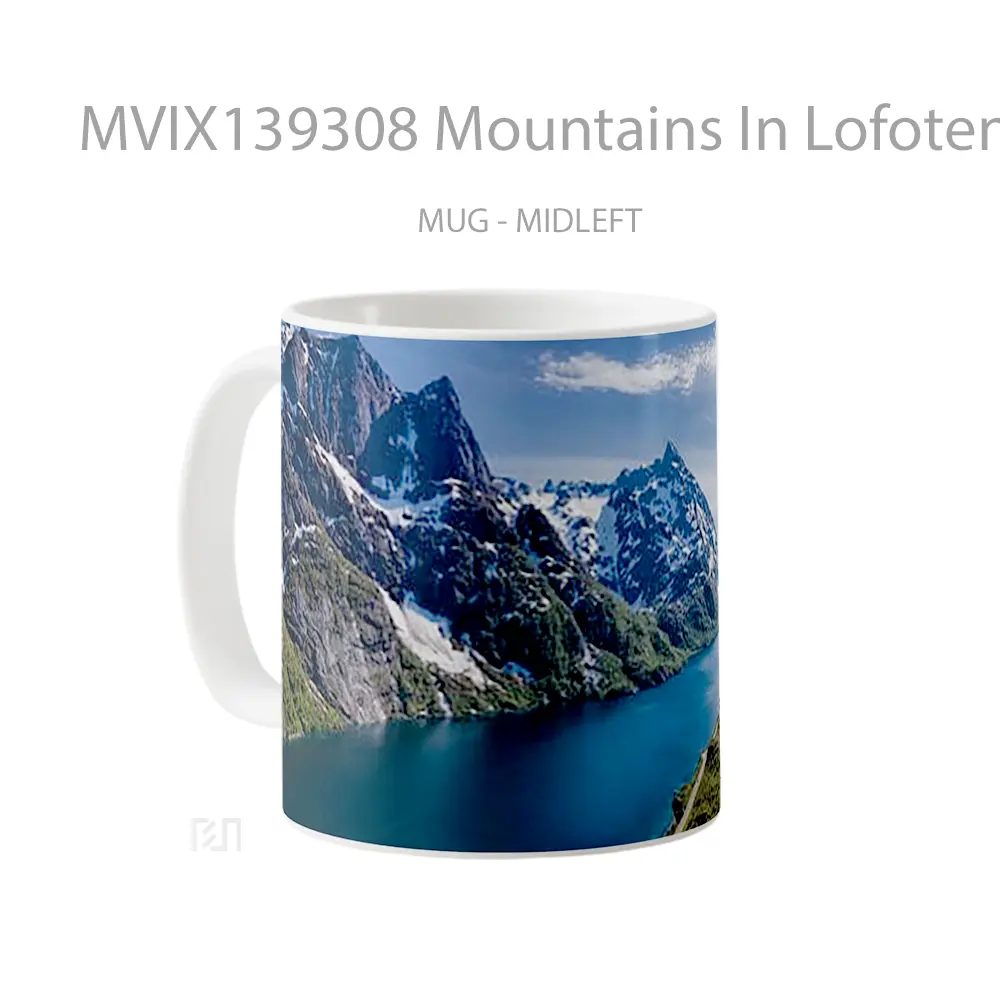 Mug Mountains In Lofoten Norway Gelas Pemandangan Alam - All-side / Desain