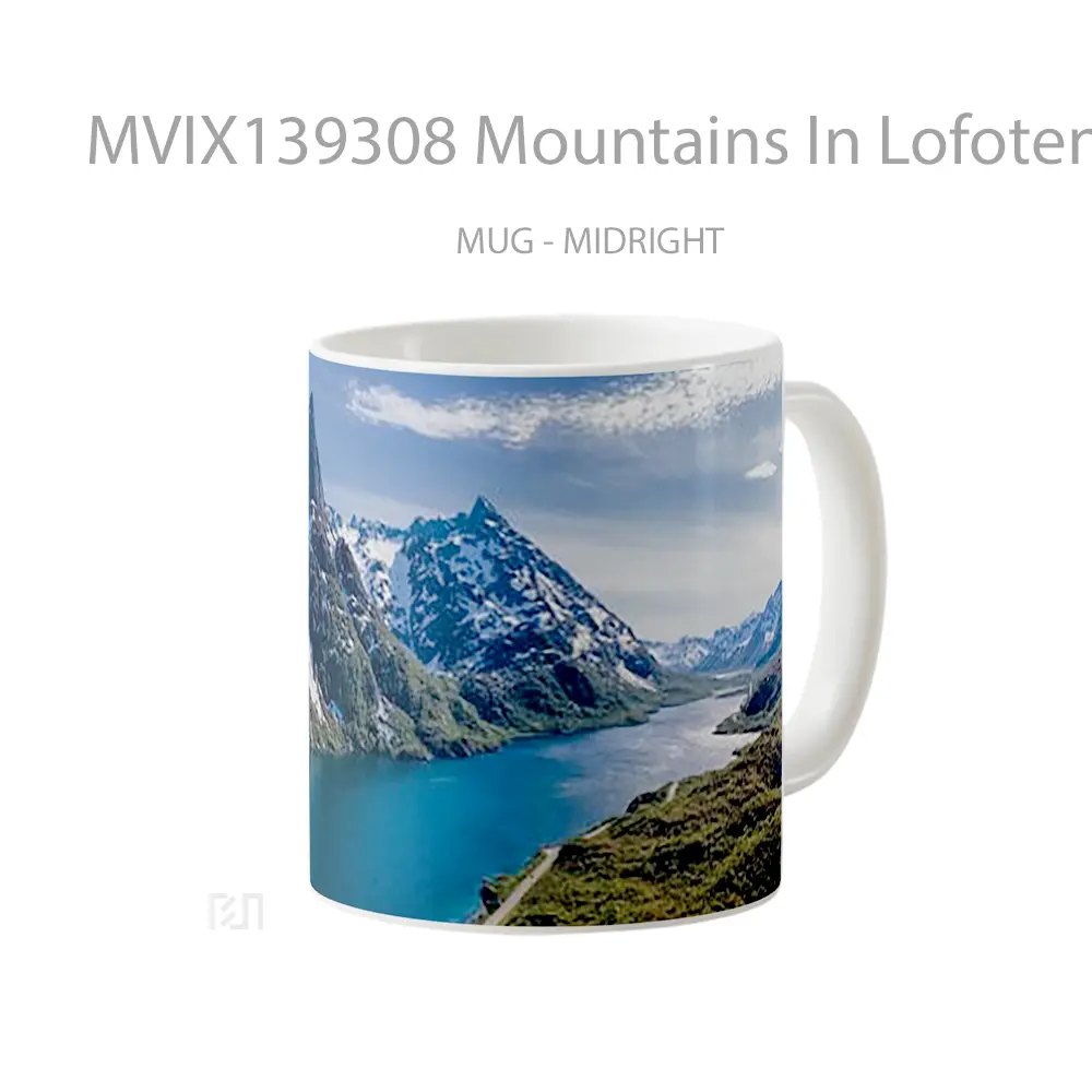 Mug Mountains In Lofoten Norway Gelas Pemandangan Alam - All-side / Desain
