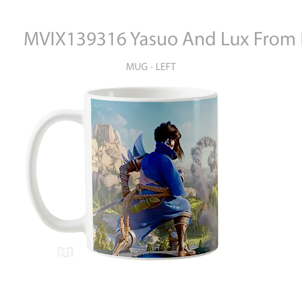 Mug Yasuo And Lux From League Of Legends Wild Rift Cangkir Gamer - All-side / Desain
