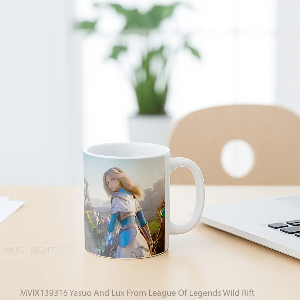 Mug Yasuo And Lux From League Of Legends Wild Rift Cangkir Gamer - All-side / Desain