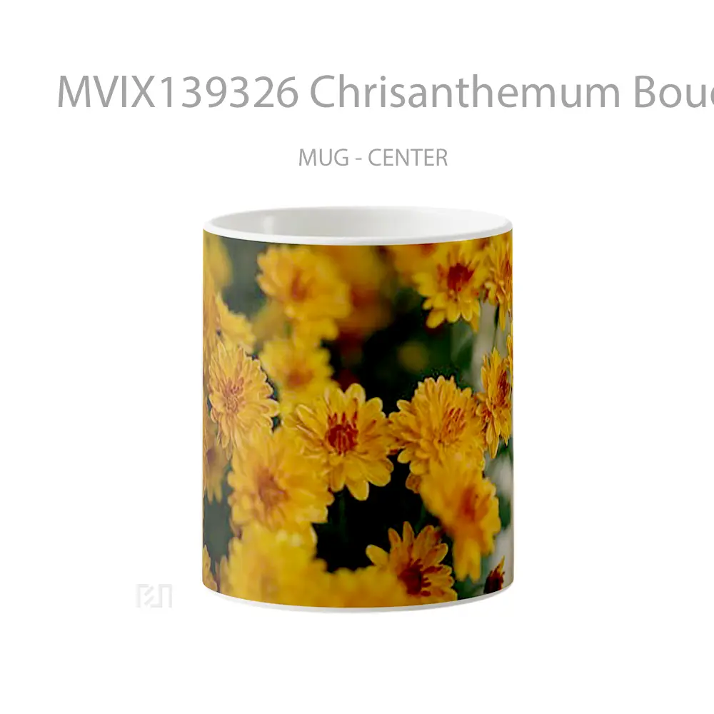 Mug Chrisanthemum Bouquet Gelas Keramik Unik