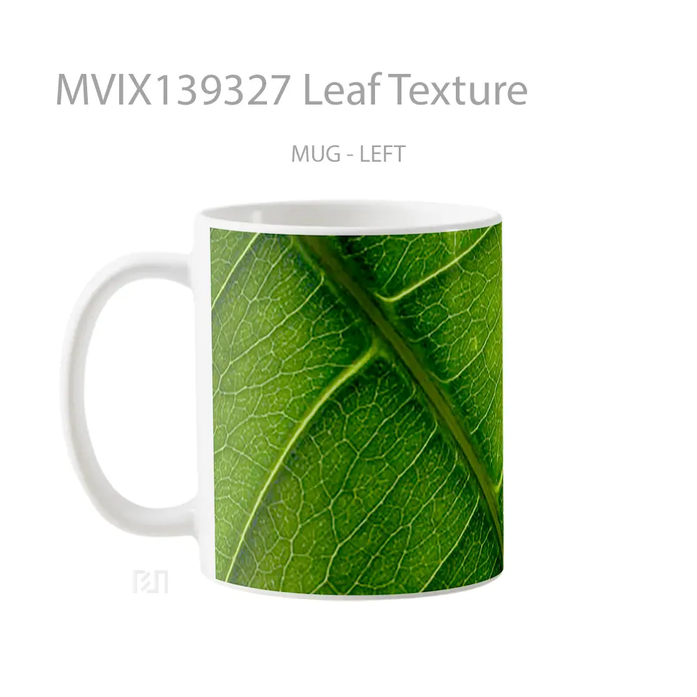 Mug Leaf Texture Gelas Keramik Unik - All-side / Desain