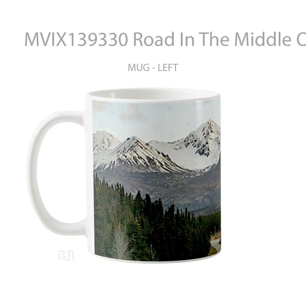 Mug Road In The Middle Of The Forest V1 Gelas Pemandangan Alam - All-side / Desain