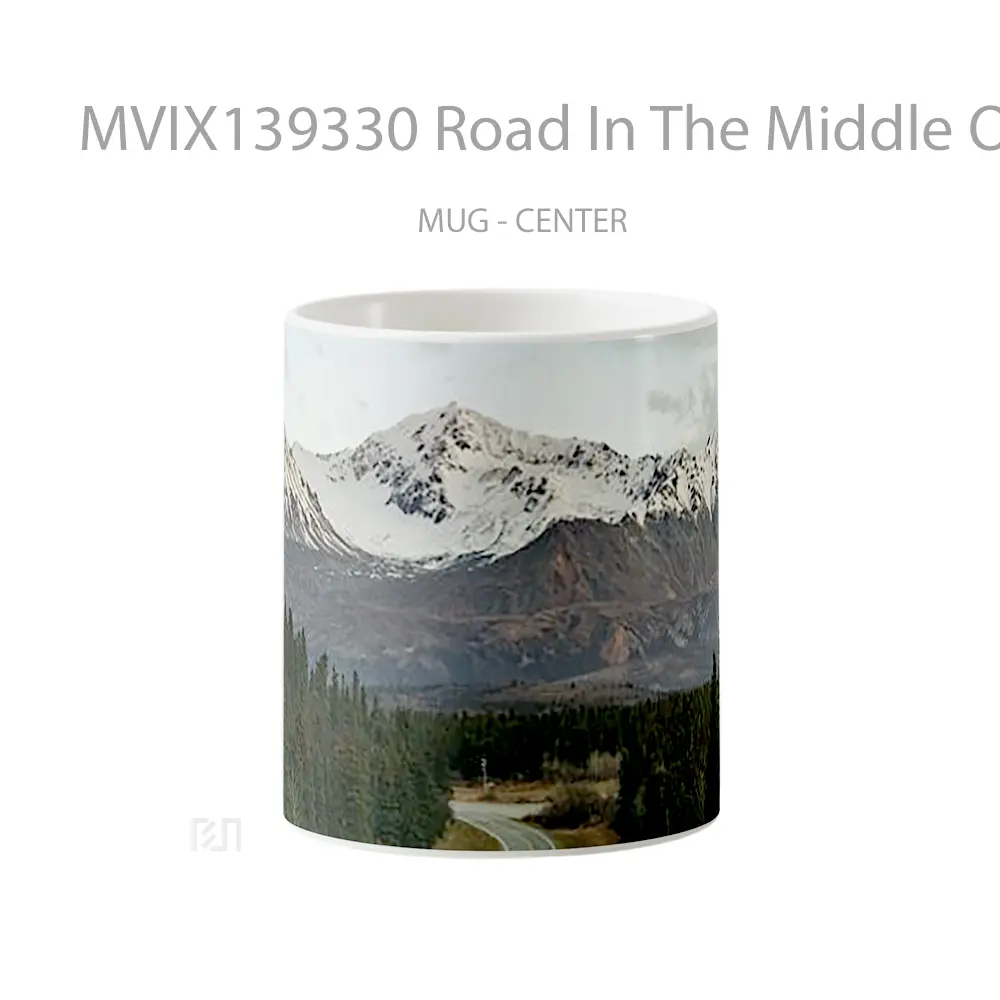 Mug Road In The Middle Of The Forest V1 Gelas Pemandangan Alam