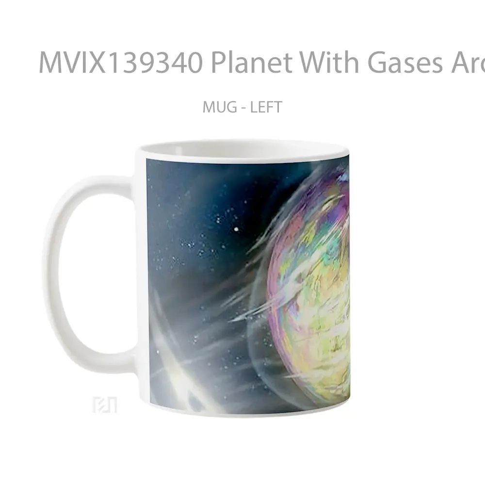 Mug Planet With Gases Around It Gelas Astronomi - All-side / Desain