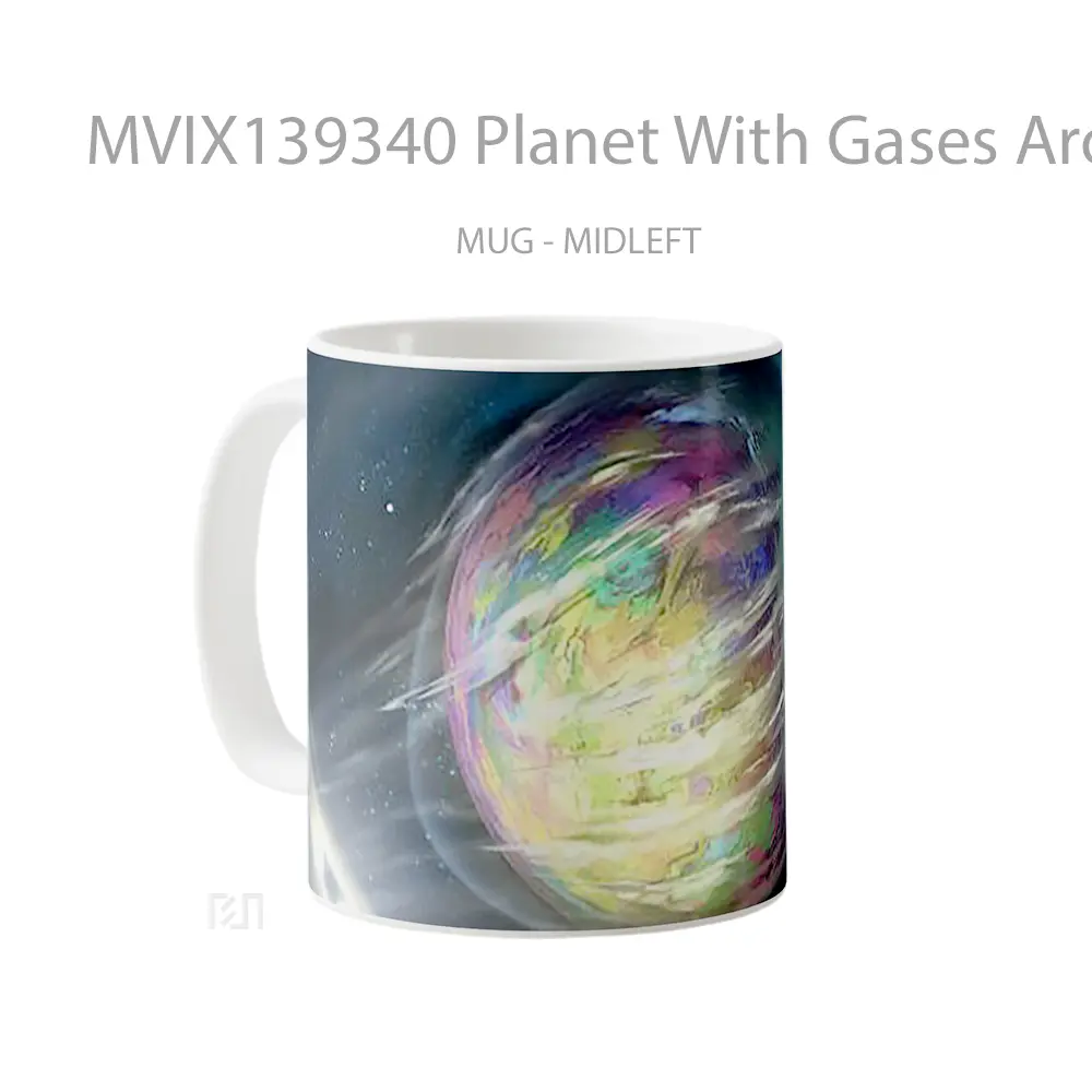 Mug Planet With Gases Around It Gelas Astronomi - All-side / Desain