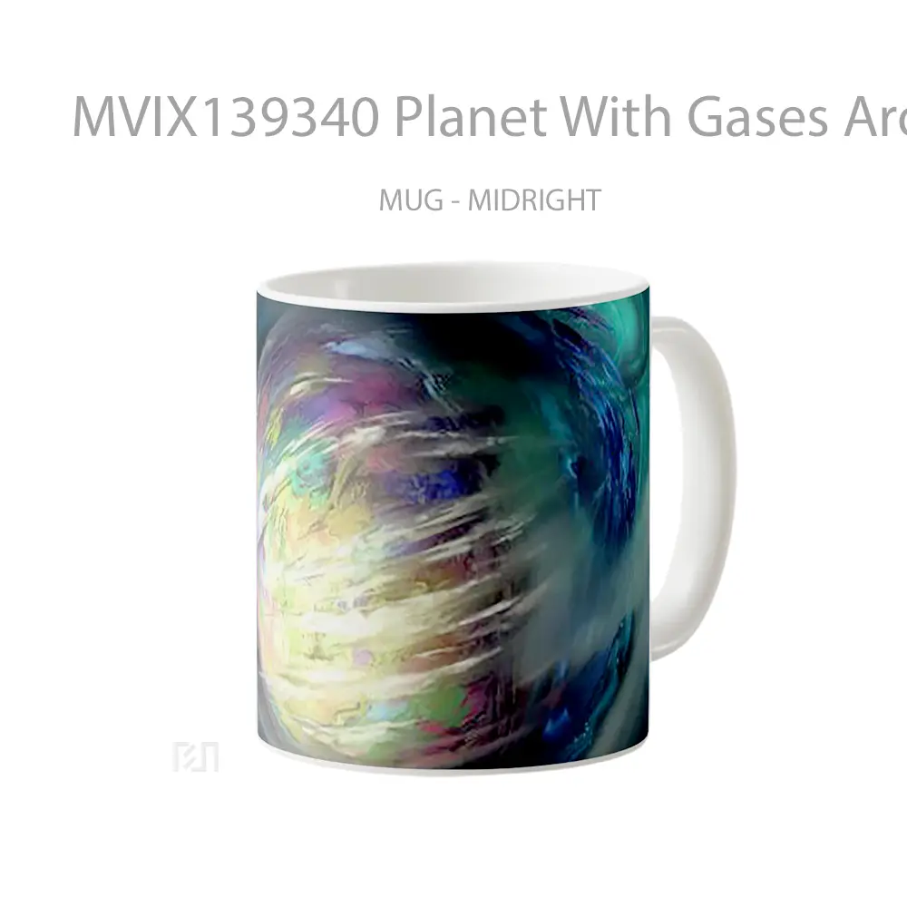 Mug Planet With Gases Around It Gelas Astronomi - All-side / Desain
