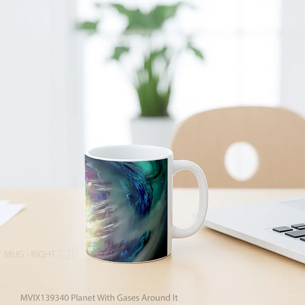 Mug Planet With Gases Around It Gelas Astronomi - All-side / Desain