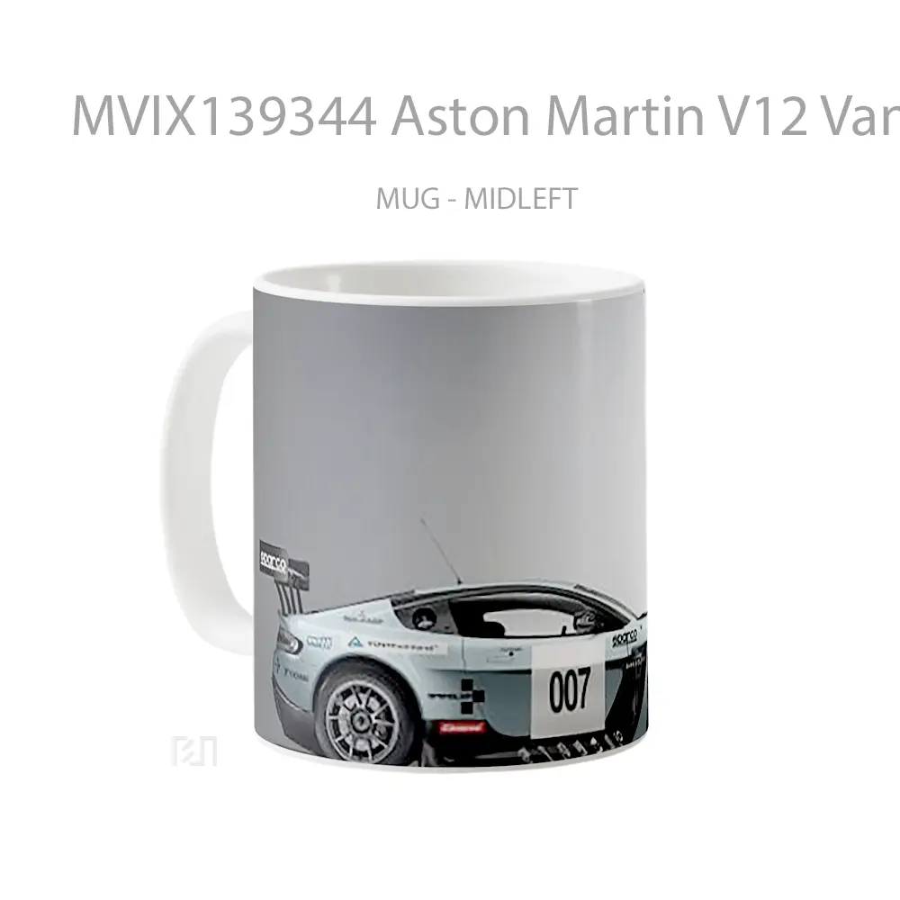 Mug Aston Martin V12 Vantage Gt3 Cangkir Mobil - All-side / Desain