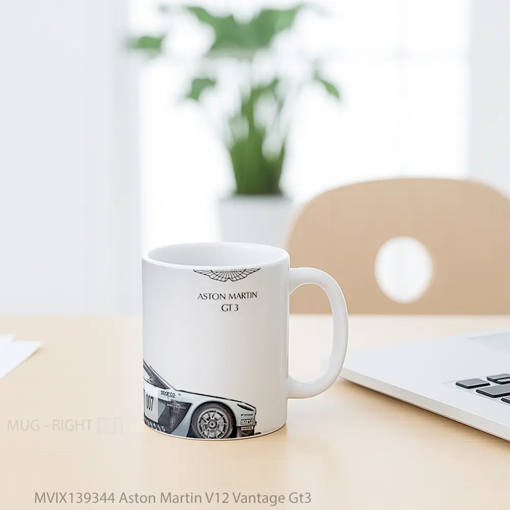 Mug Aston Martin V12 Vantage Gt3 Cangkir Mobil - All-side / Desain