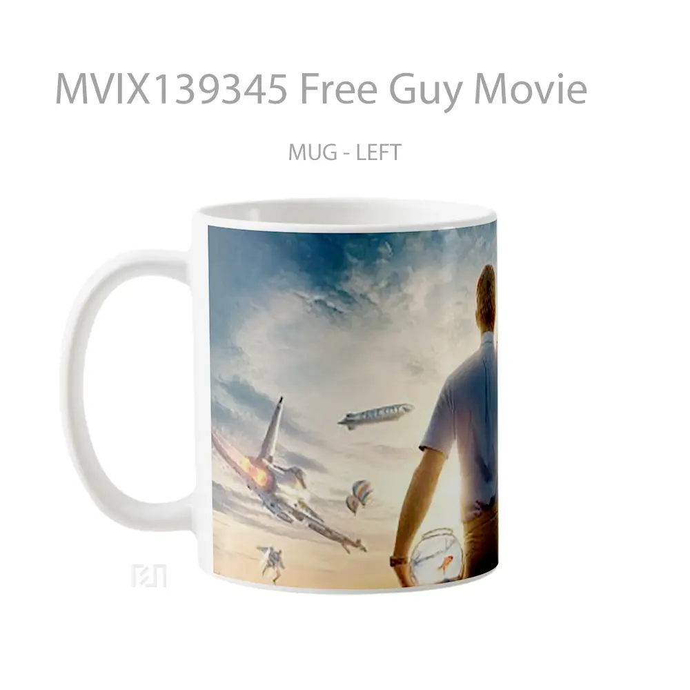Mug Free Guy Movie Gelas Keramik Unik - All-side / Desain