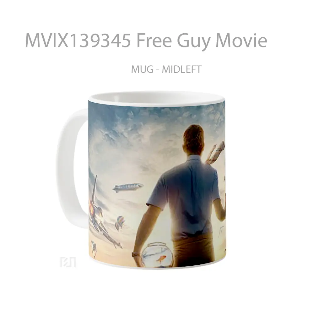Mug Free Guy Movie Gelas Keramik Unik - All-side / Desain